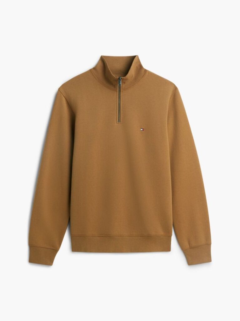 Καφέ Φούτερ Fleece Με Φερμουάρ  Άνδρες