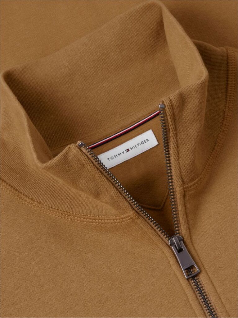 Καφέ Φούτερ Fleece Με Φερμουάρ  Άνδρες