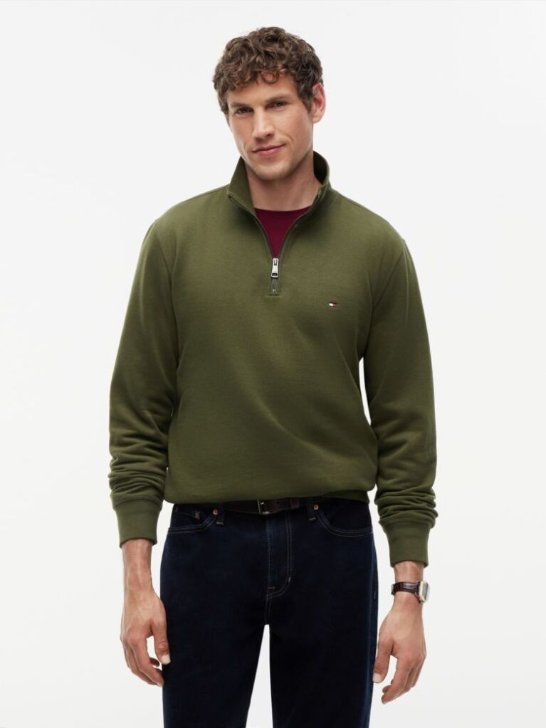 Πράσινο Φούτερ Fleece Με Φερμουάρ  Άνδρες