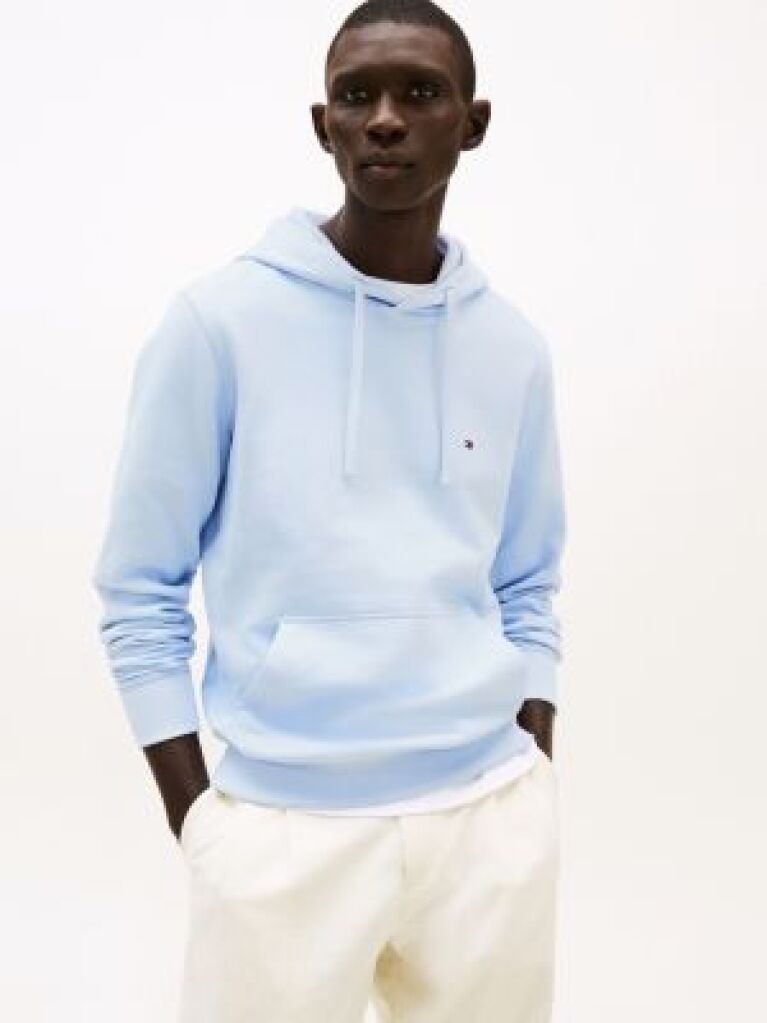 Μπλε Hoody Από Βαμβακερό Terry Με Κεντητό Σημαιάκι  Άνδρες