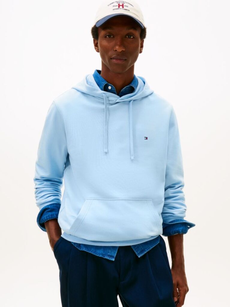 Blue Flag Embroidery Terry Hoody  Men