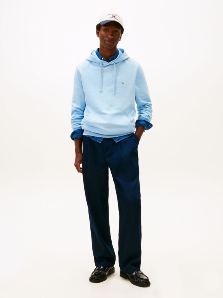 Blue Flag Embroidery Terry Hoody  Men