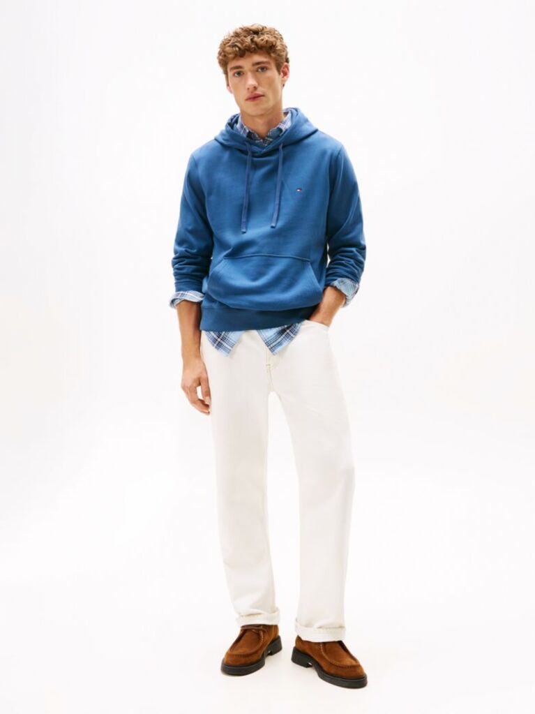 Blue Flag Embroidery Terry Hoody  Men