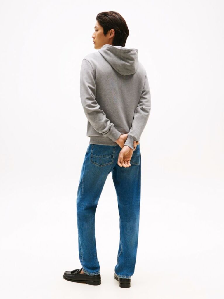 Grey Flag Embroidery Terry Hoody  Men