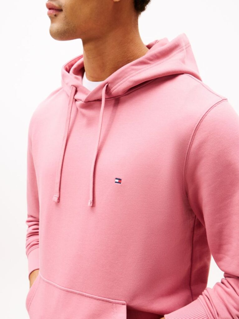 Pink Flag Embroidery Terry Hoody  Men