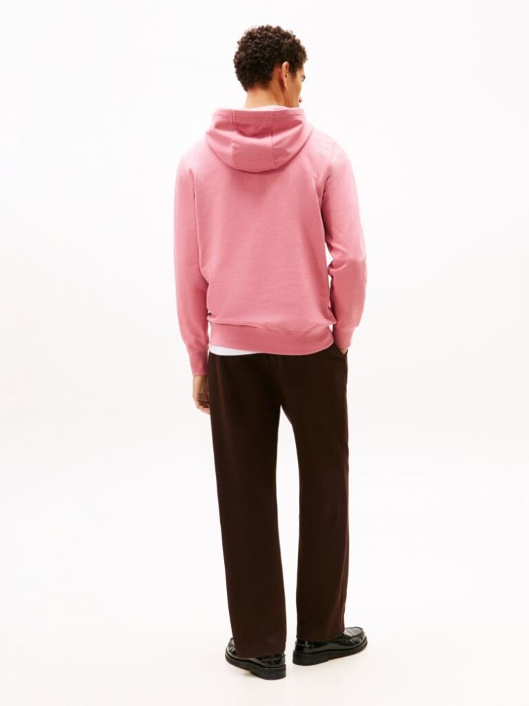 Pink Flag Embroidery Terry Hoody  Men