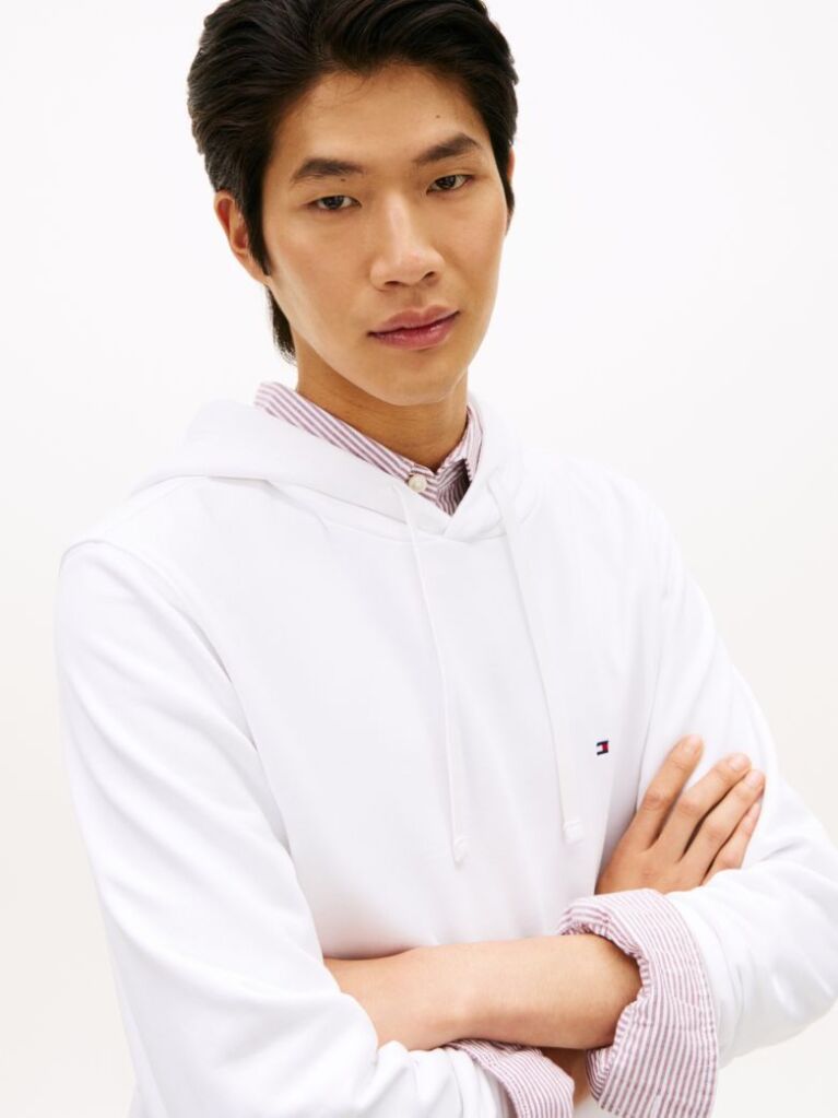 White Flag Embroidery Terry Hoody  Men