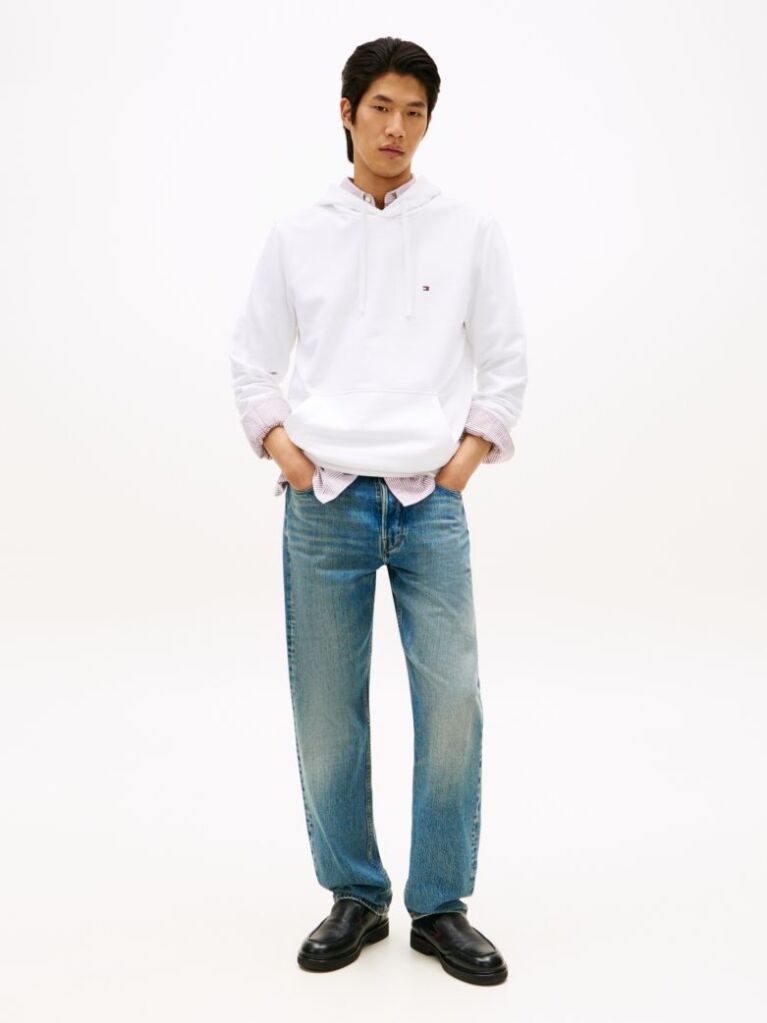 White Flag Embroidery Terry Hoody  Men