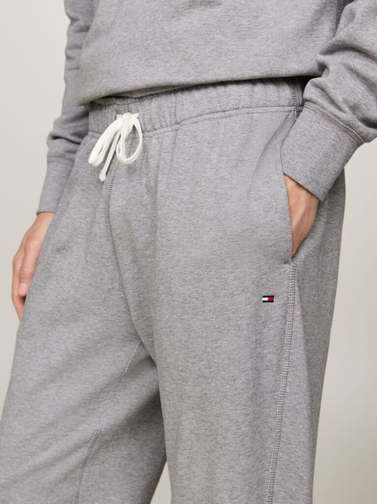 Grey Terry Cuffed Leg Joggers  Men