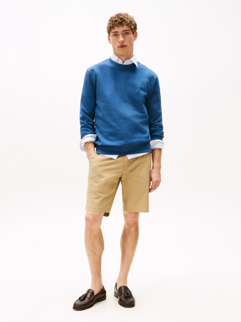 Blue Terry Crew Neck Sweatshirt  Men