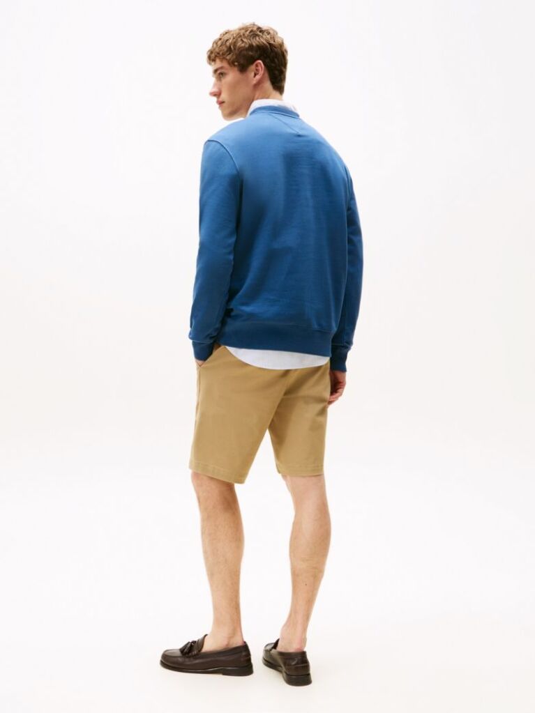 Blue Terry Crew Neck Sweatshirt  Men