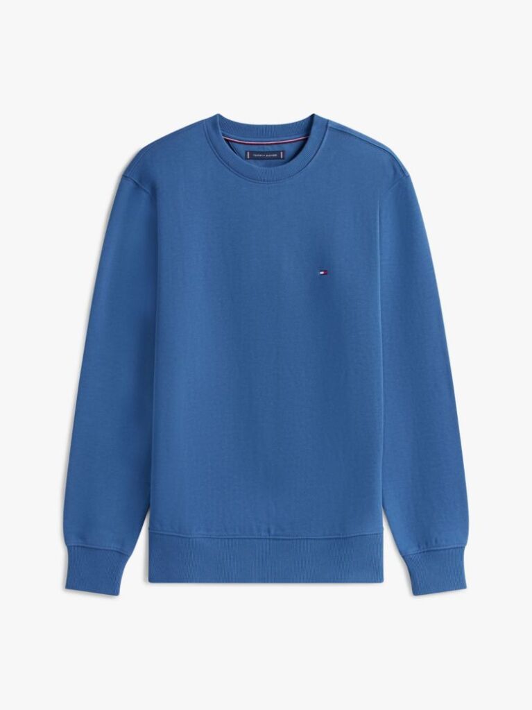 Blue Terry Crew Neck Sweatshirt  Men