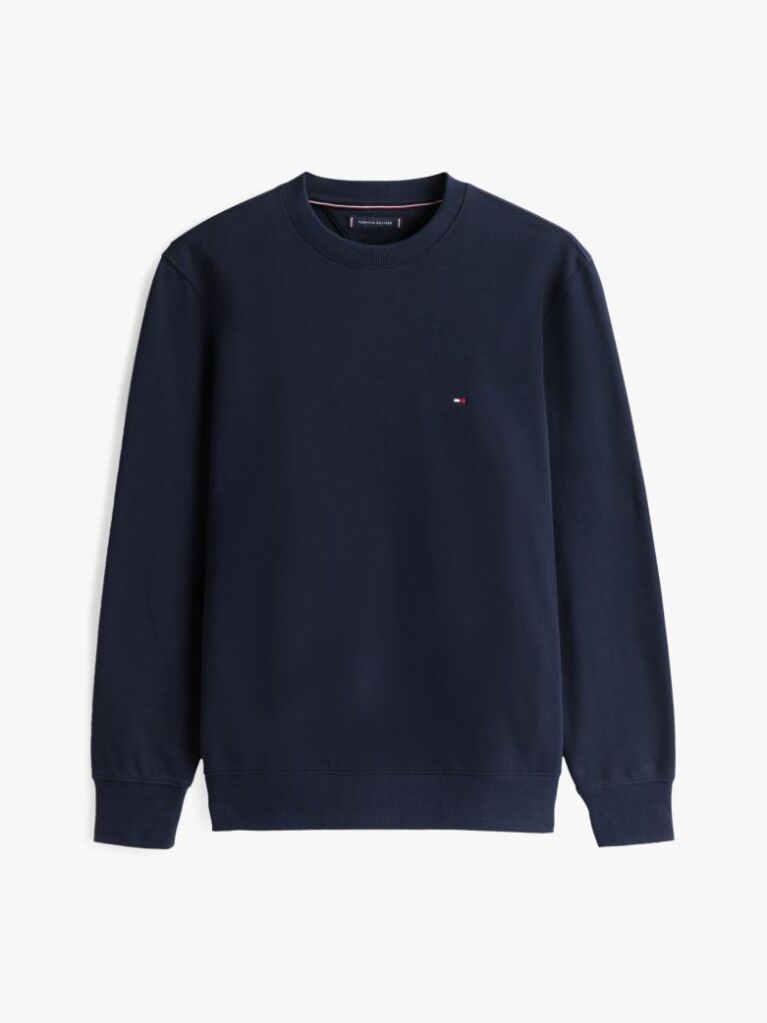 Blue Terry Crew Neck Sweatshirt  Men
