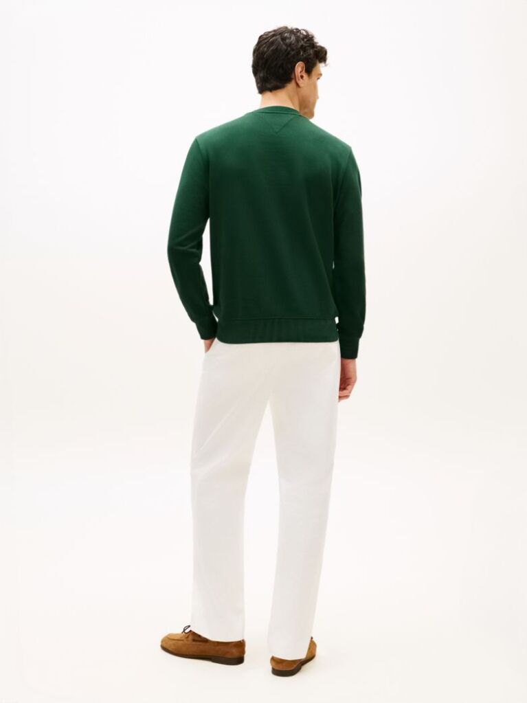 Green Terry Crew Neck Sweatshirt  Men