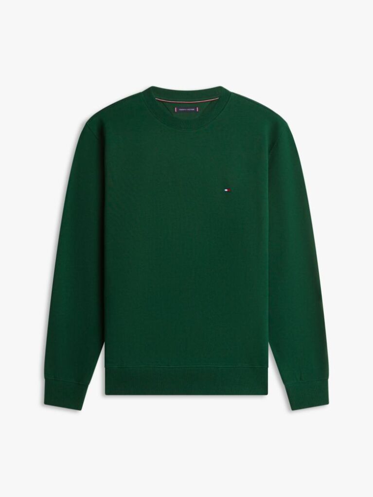 Green Terry Crew Neck Sweatshirt  Men