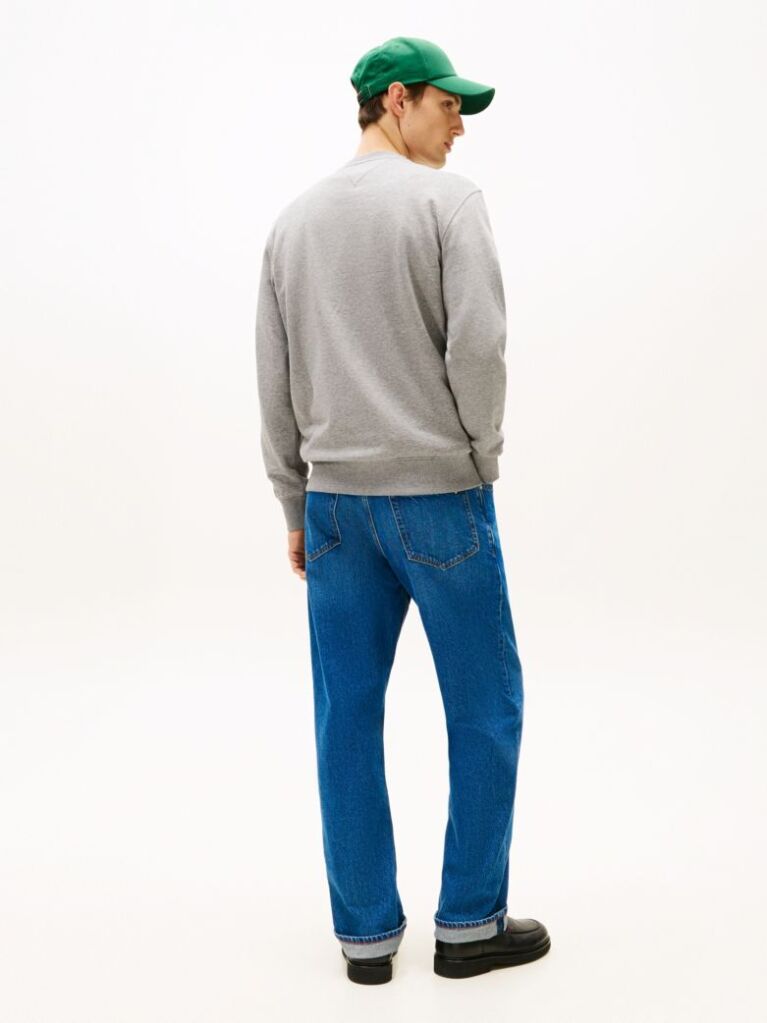 Grey Terry Crew Neck Sweatshirt  Men