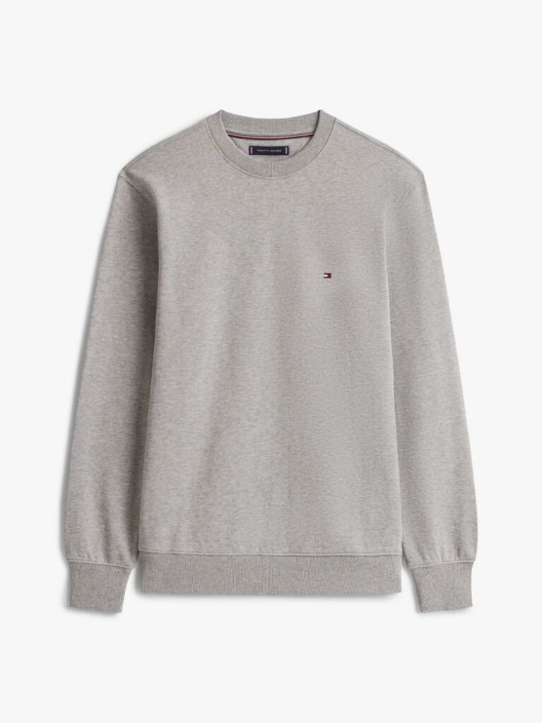 Grey Terry Crew Neck Sweatshirt  Men