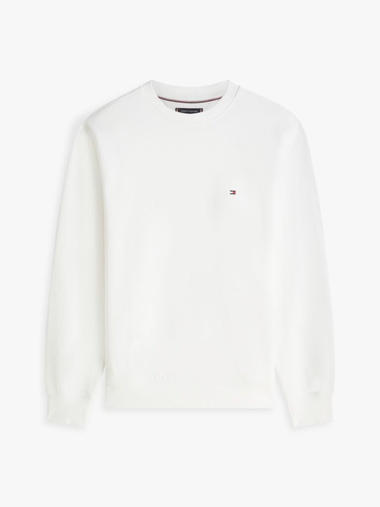 White Terry Crew Neck Sweatshirt  Men