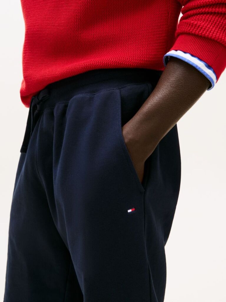 Blue Flag Embroidery Sweat Bermuda Shorts  Men