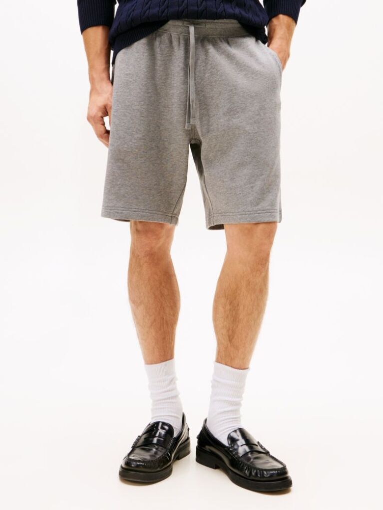 Grey Flag Embroidery Sweat Bermuda Shorts  Men