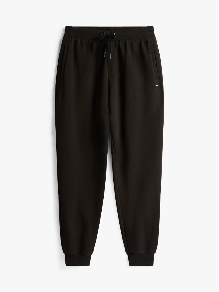 Black Intechno Knit Cuffed Leg Joggers  Men