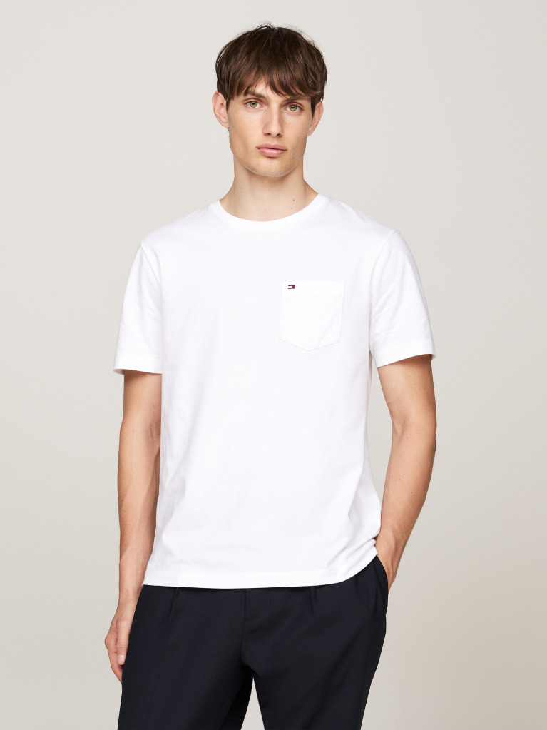 White Patch Pocket T-Shirt  Men