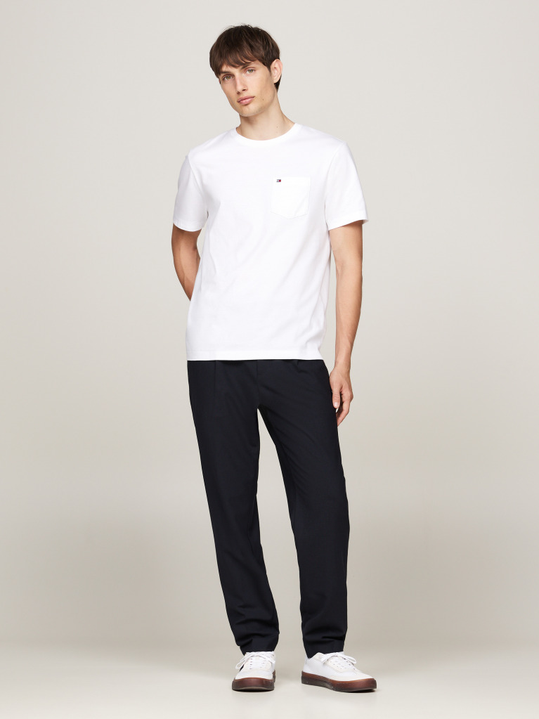 White Patch Pocket T-Shirt  Men