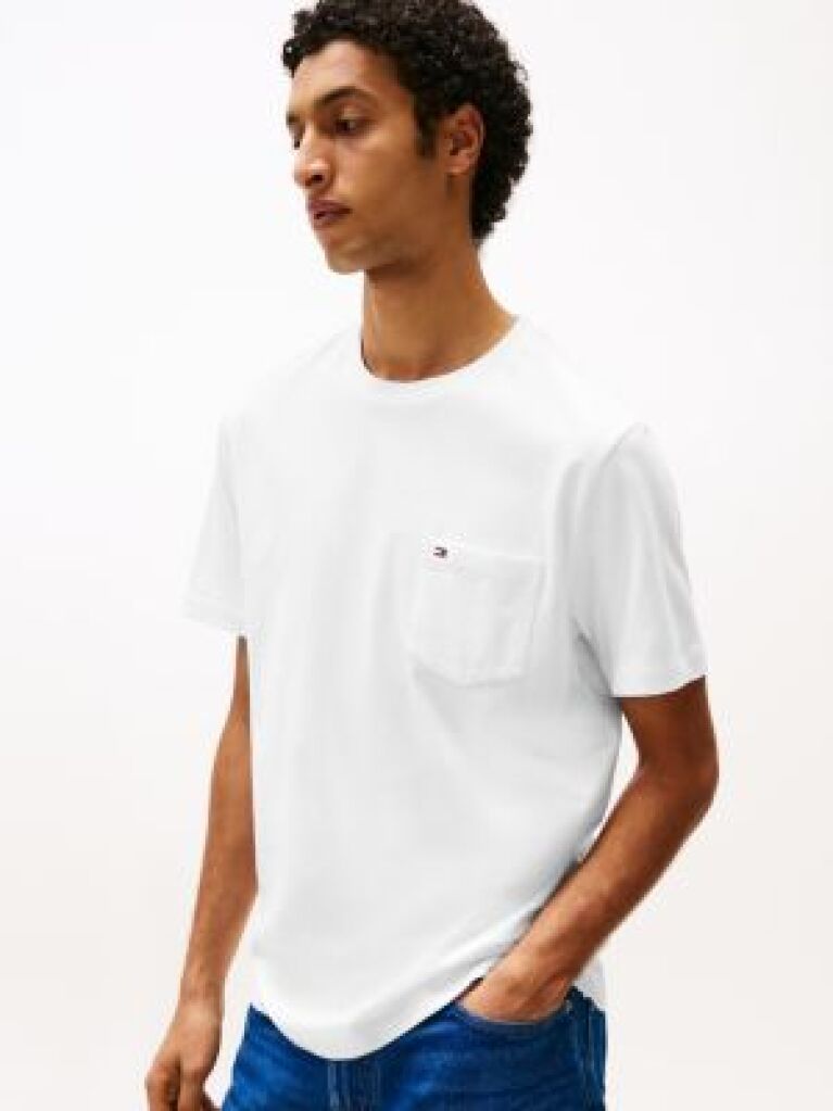 White Patch Pocket T-Shirt  Men