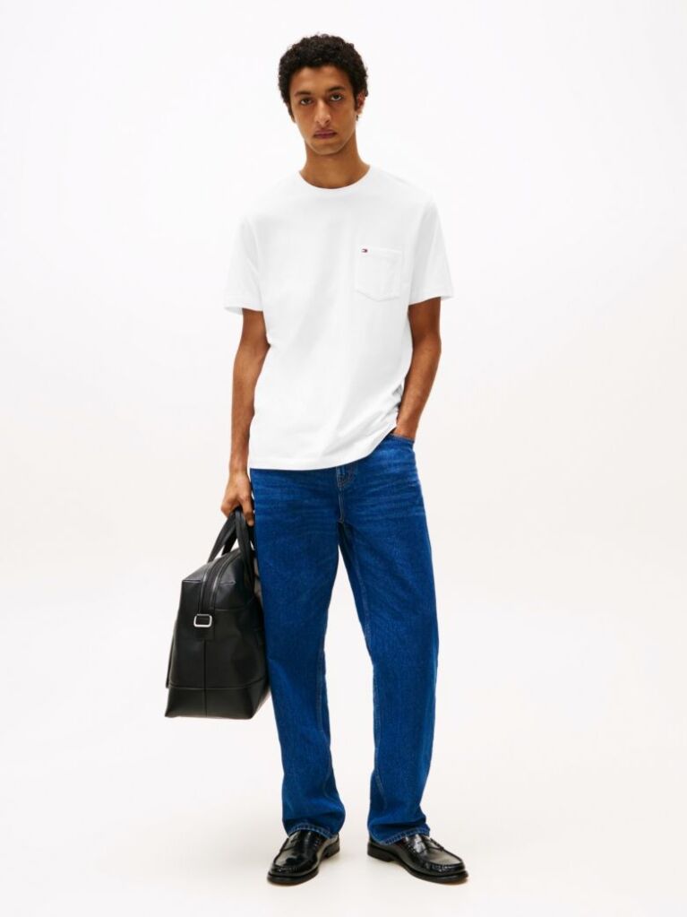 White Patch Pocket T-Shirt  Men