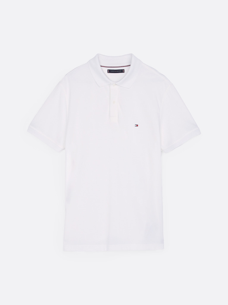 White Moisture Wicking Pique Regular Polo Shirt  Men