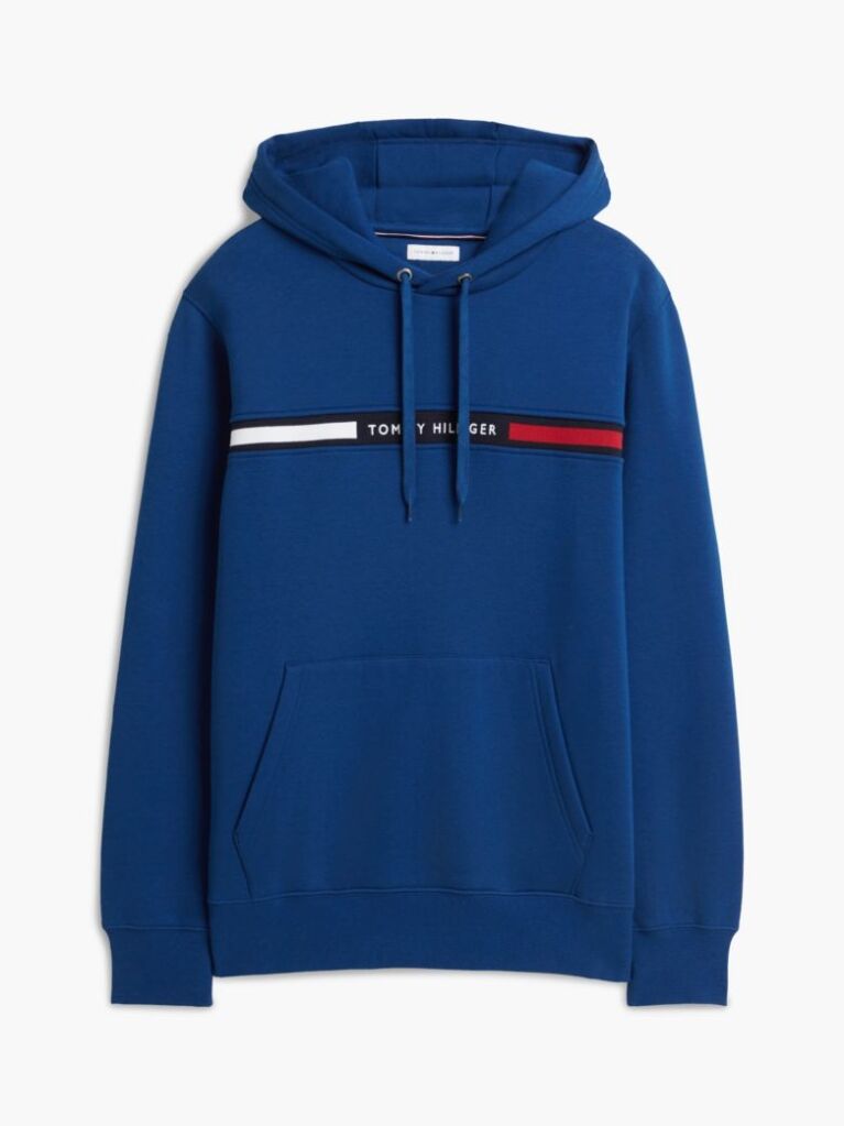 Μπλε Hoody Με Λογότυπο  Άνδρες