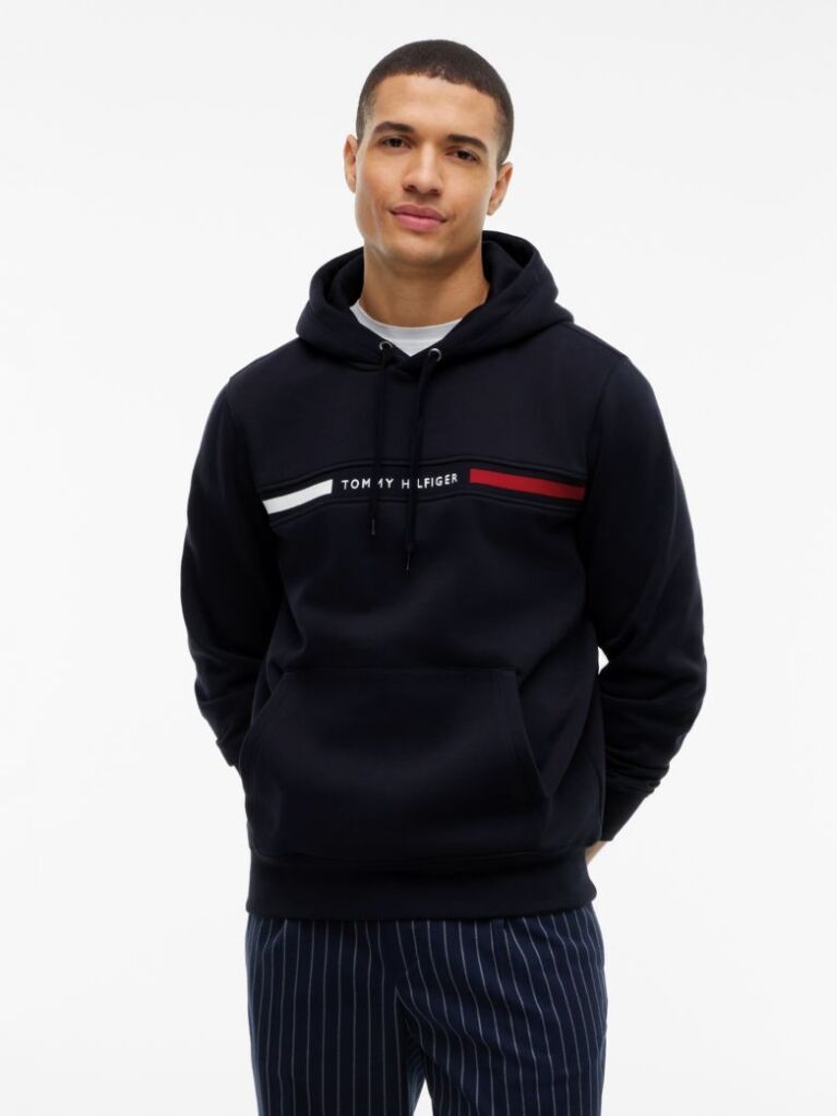 Μπλε Hoody Με Λογότυπο  Άνδρες