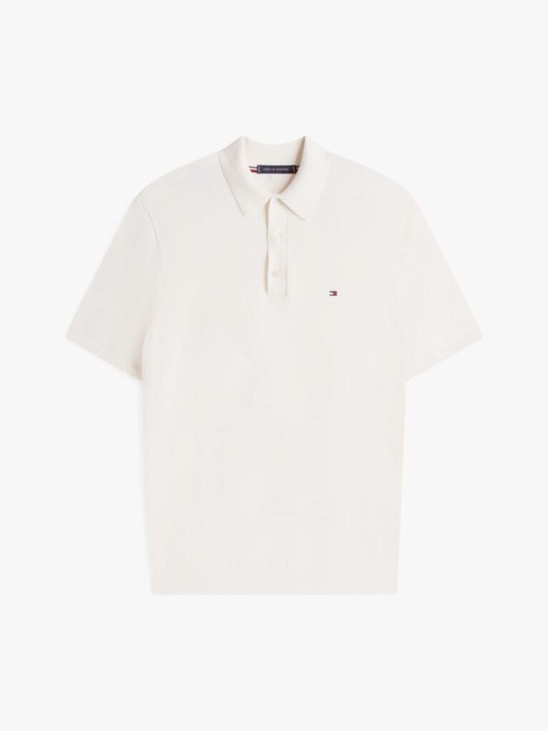Beige Regular Fit Knit Polo Shirt  Men