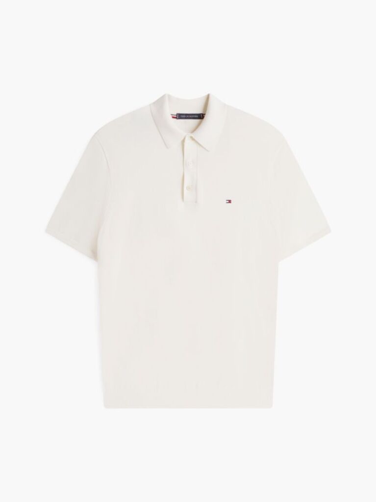 Beige Regular Fit Knit Polo Shirt  Men