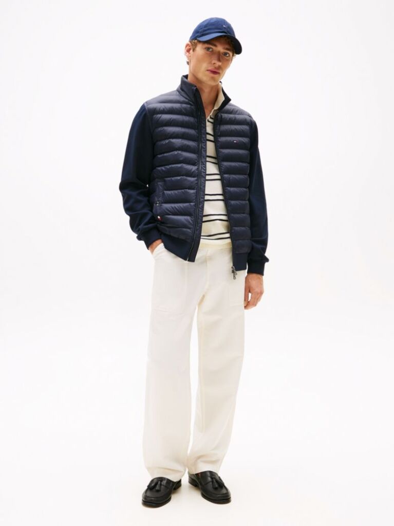 Μπλε Καπιτονέ Φούτερ Με Όρθιο Γιακά  Άνδρες