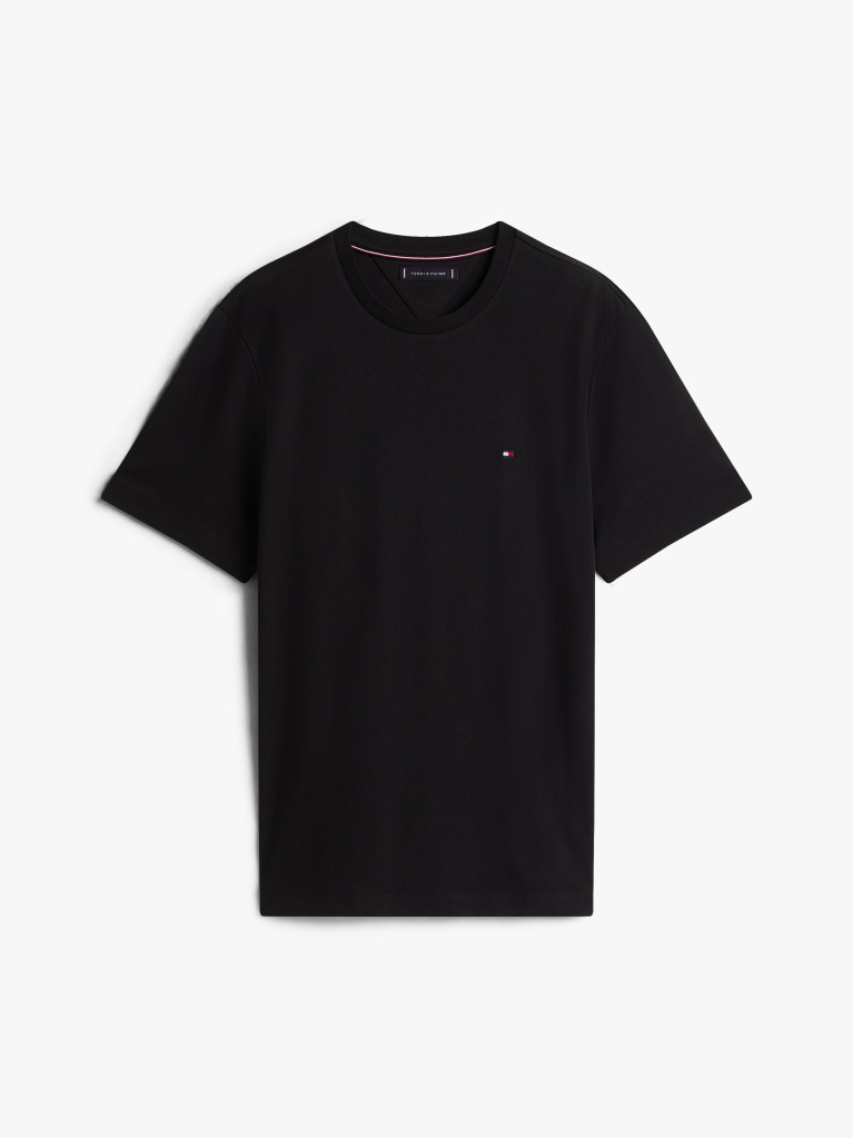 Μαύρο Interlock Πλεκτό T-Shirt  Άνδρες