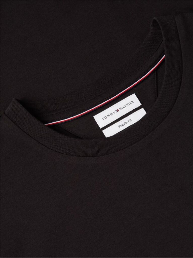 Μαύρο Interlock Πλεκτό T-Shirt  Άνδρες