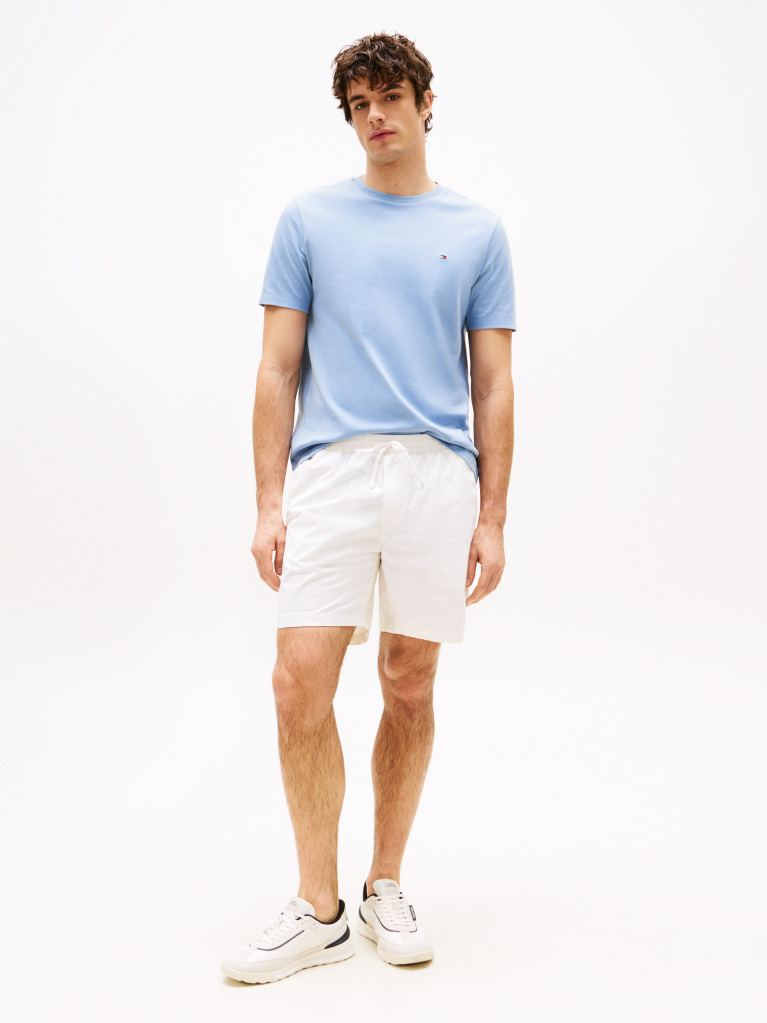 Μπλε Interlock Πλεκτό T-Shirt  Άνδρες