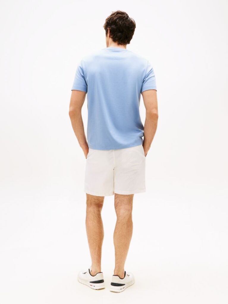 Μπλε Interlock Πλεκτό T-Shirt  Άνδρες