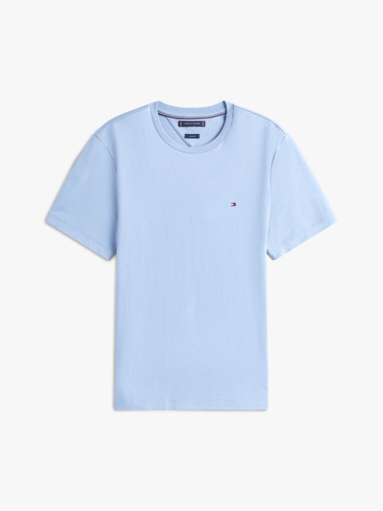 Μπλε Interlock Πλεκτό T-Shirt  Άνδρες