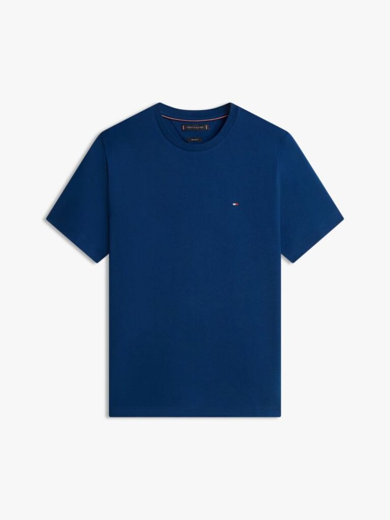 Μπλε Interlock Πλεκτό T-Shirt  Άνδρες