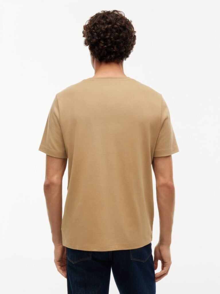 Καφέ Interlock Πλεκτό T-Shirt  Άνδρες