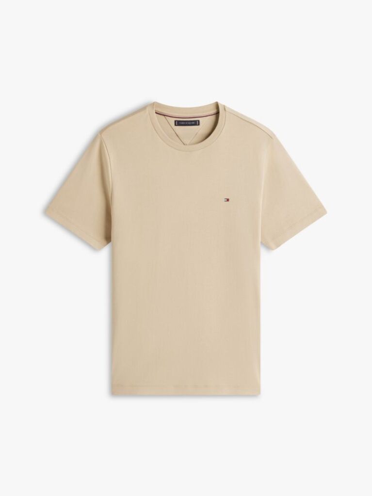 Μπεζ Interlock Πλεκτό T-Shirt  Άνδρες