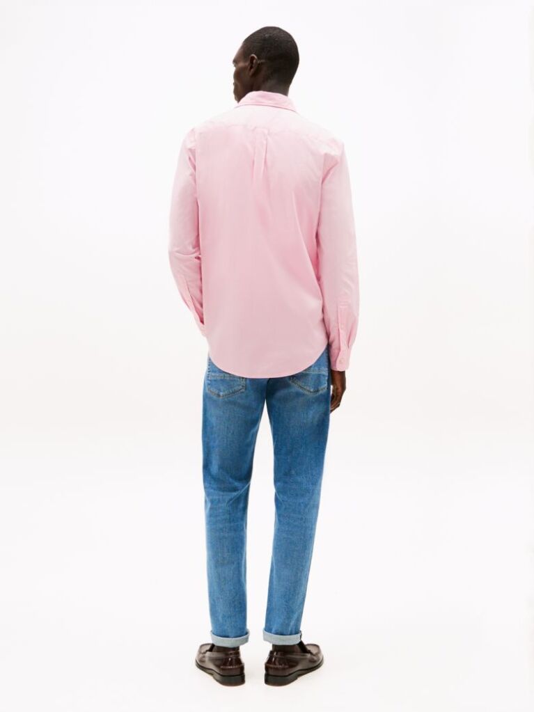 Pink TH Flex Regular Fit Poplin Shirt  Men