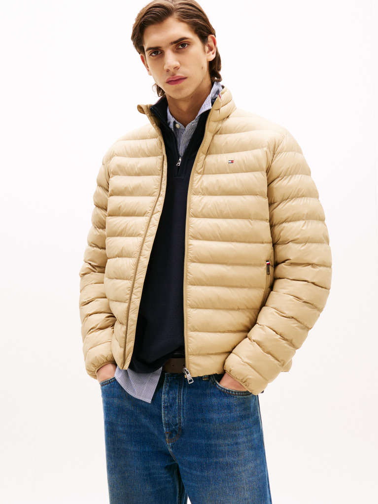 Beige Packable Recycled Jacket  Men