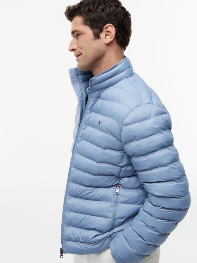 Blue Packable Recycled Jacket  Men