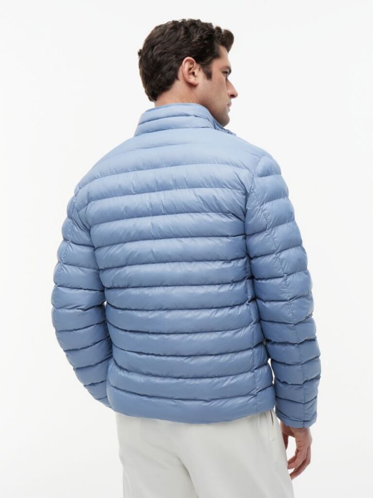 Blue Packable Recycled Jacket  Men