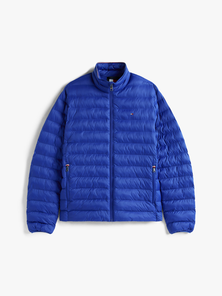 Blue Packable Recycled Jacket  Men