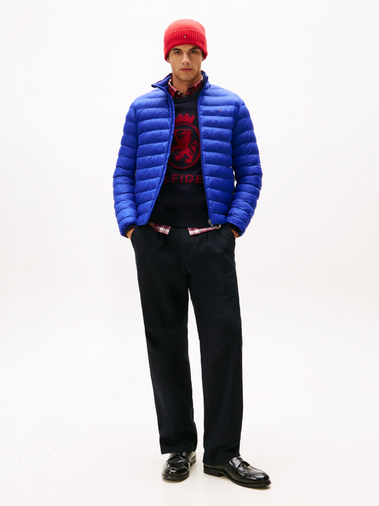 Blue Packable Recycled Jacket  Men