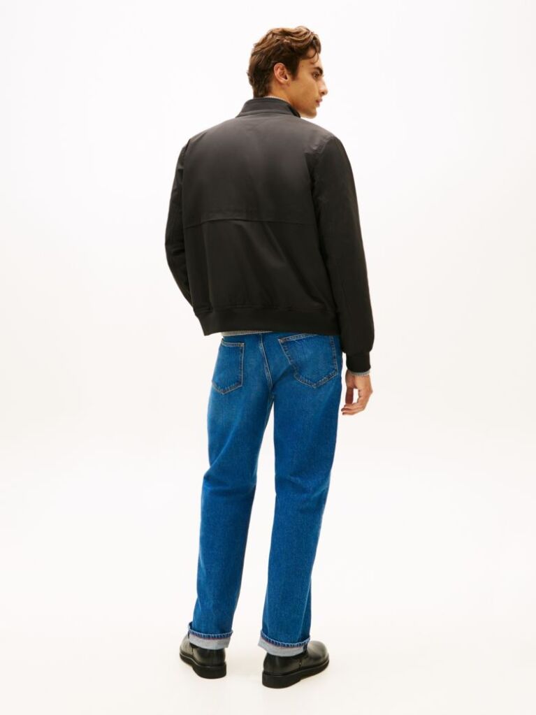 Black Relaxed Harrington Jacket  Men